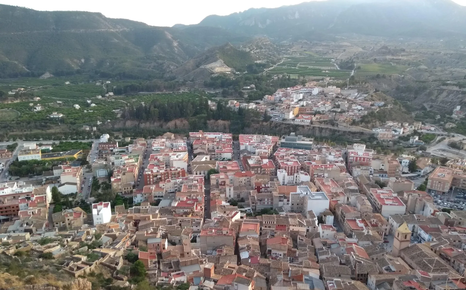 Vista del pueblo de Blanca, en el Valle de Ricote (Murcia)